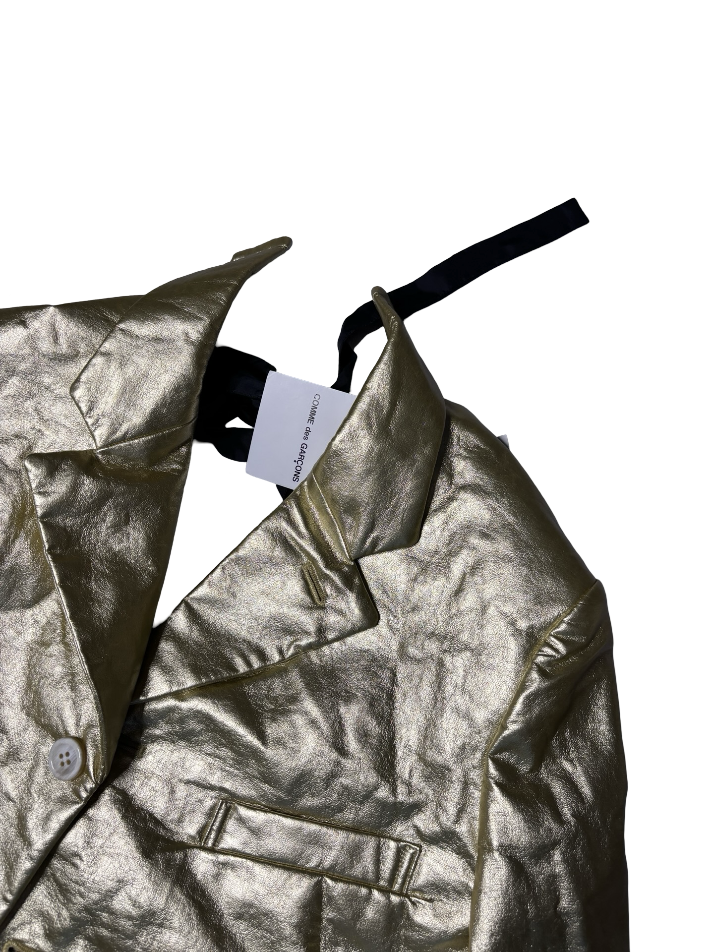 Gold Backless Comme Des Garçon Blazer