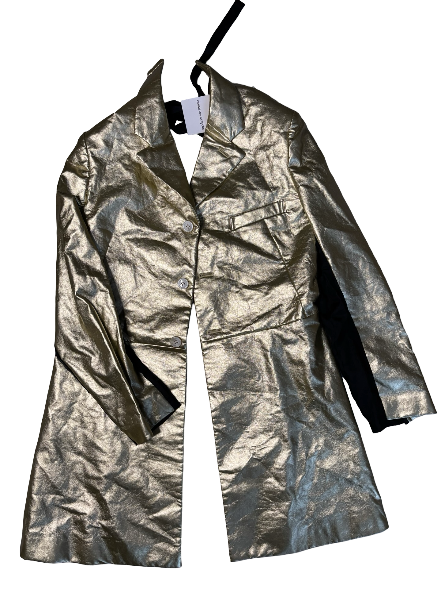 Gold Backless Comme Des Garçon Blazer