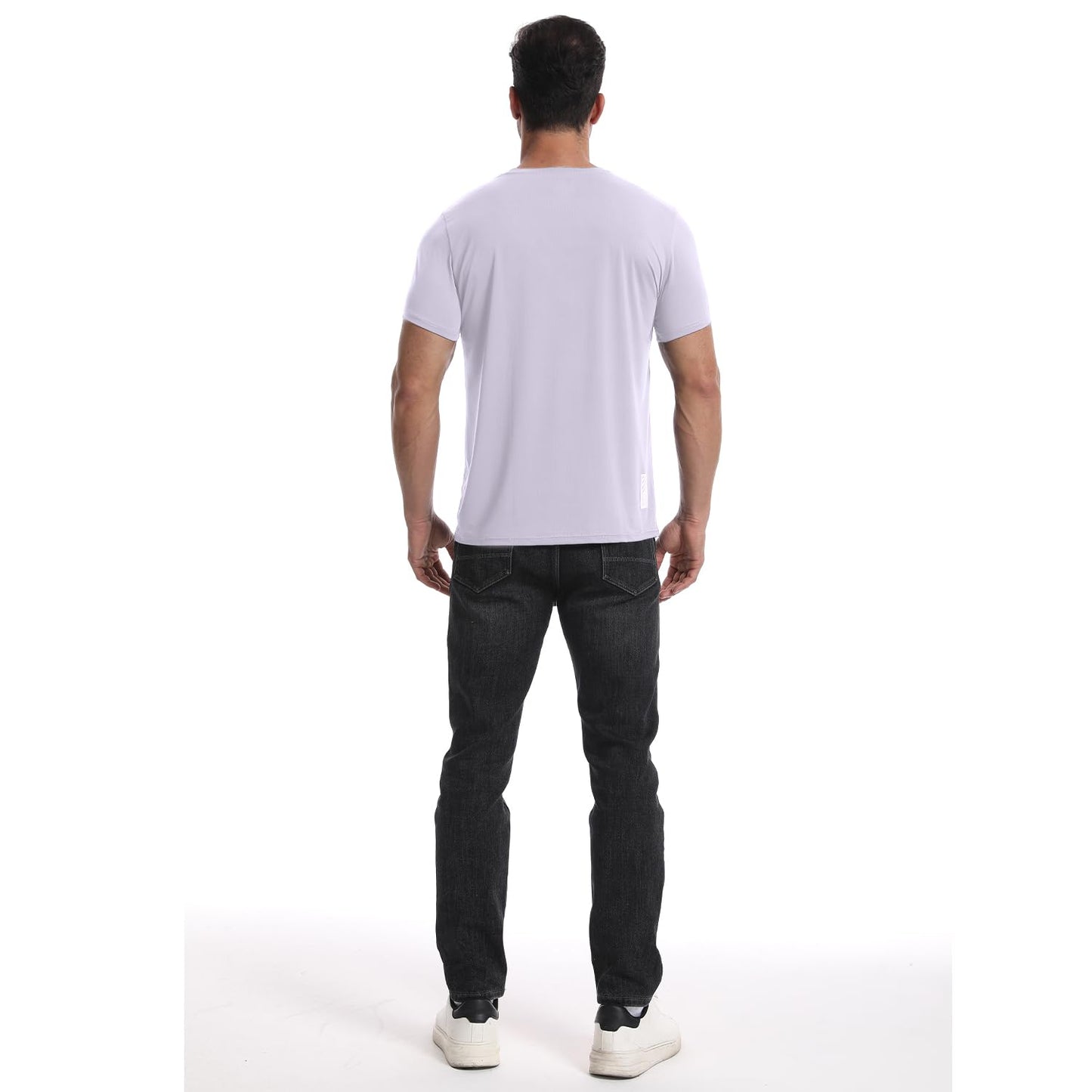 Wulibike Mens Active Wear Crew Neck Dry-Fit Breathable Running T Shirt Moisture Wicking Activewear Shirts 3 or 5 Pack