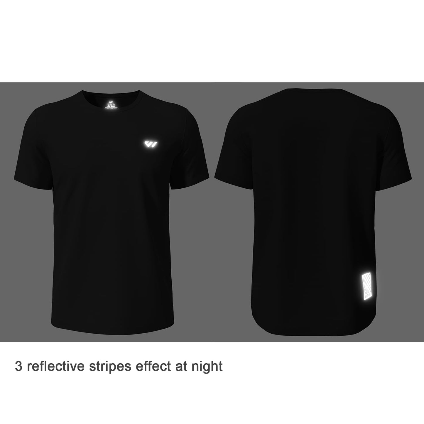 Wulibike Mens Active Wear Crew Neck Dry-Fit Breathable Running T Shirt Moisture Wicking Activewear Shirts 3 or 5 Pack