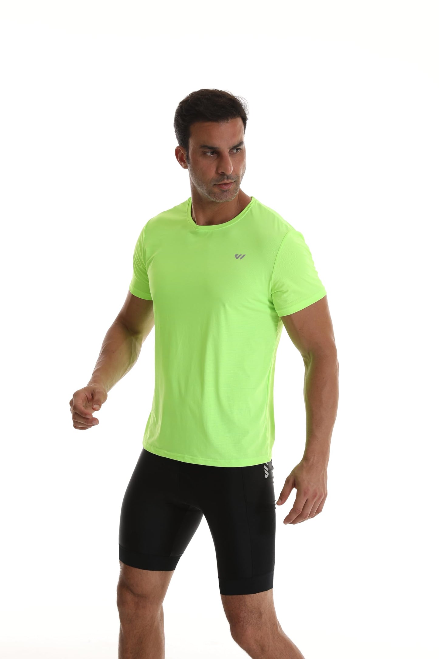 Wulibike Mens Active Wear Crew Neck Dry-Fit Breathable Running T Shirt Moisture Wicking Activewear Shirts 3 or 5 Pack