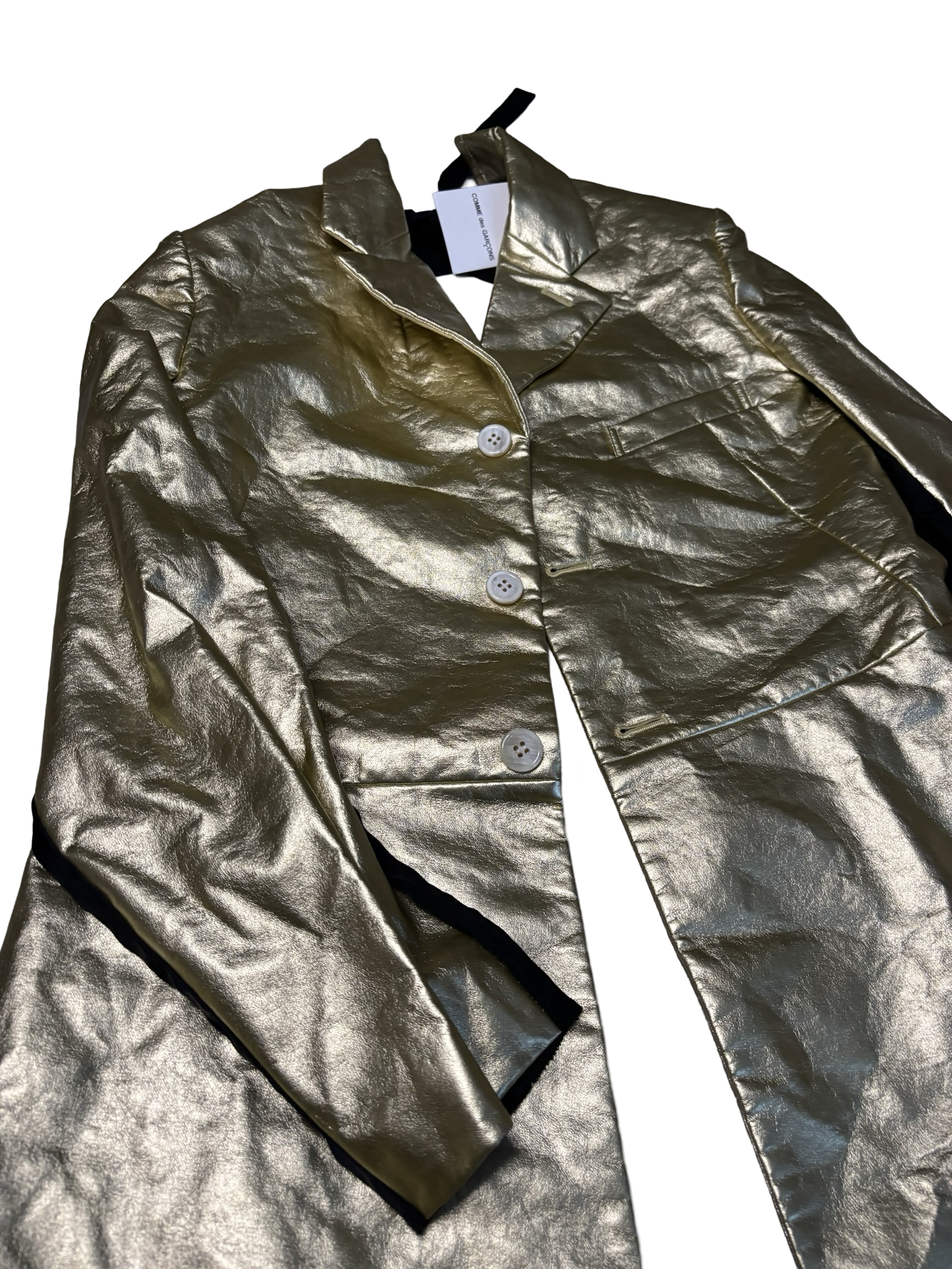 Gold Backless Comme Des Garçon Blazer