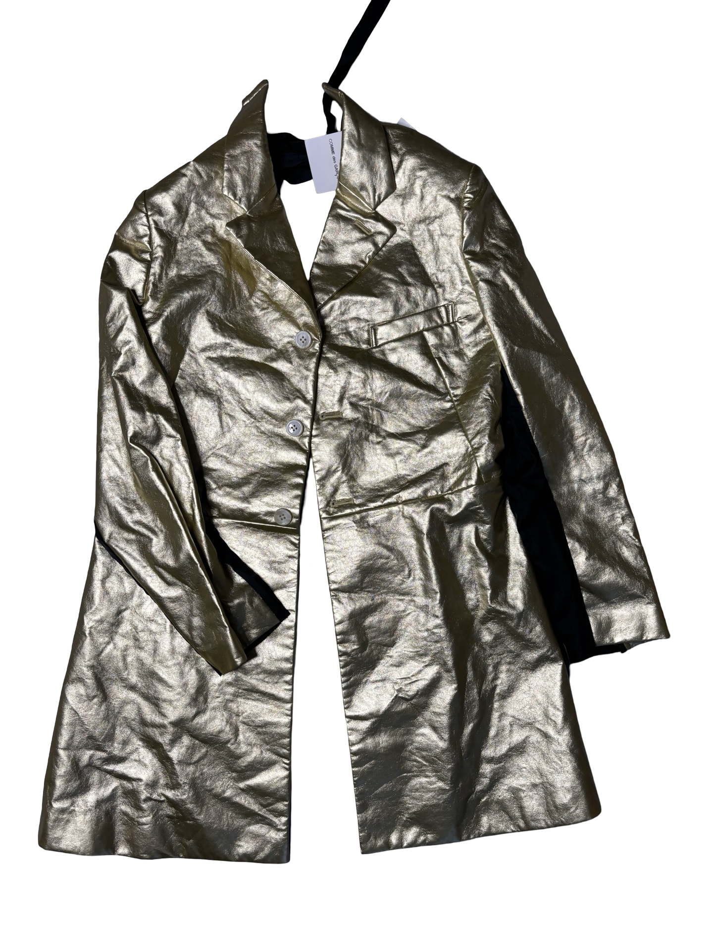 Gold Backless Comme Des Garçon Blazer