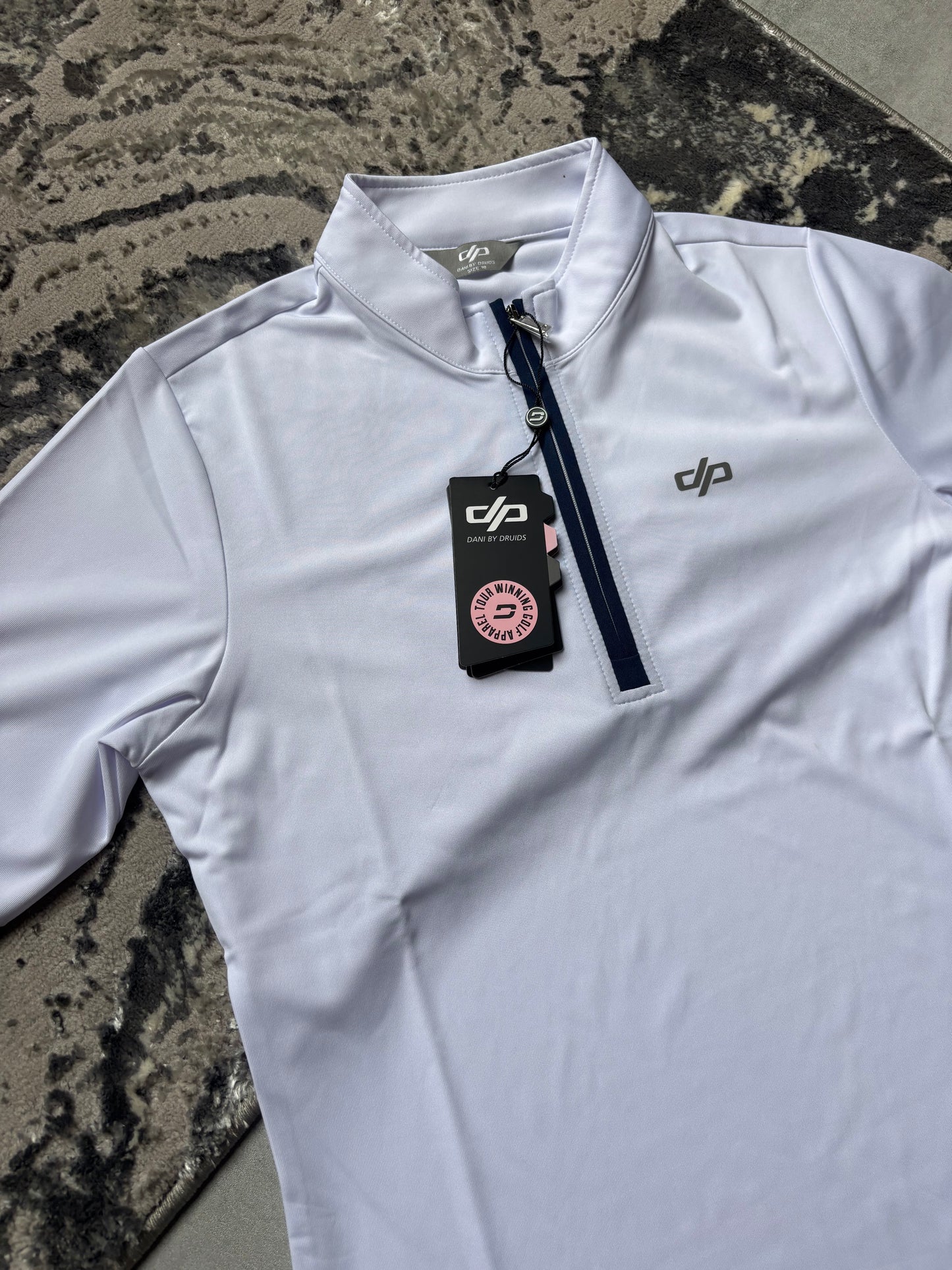 Women’s Druids Golf Quarter Zip Polo - White