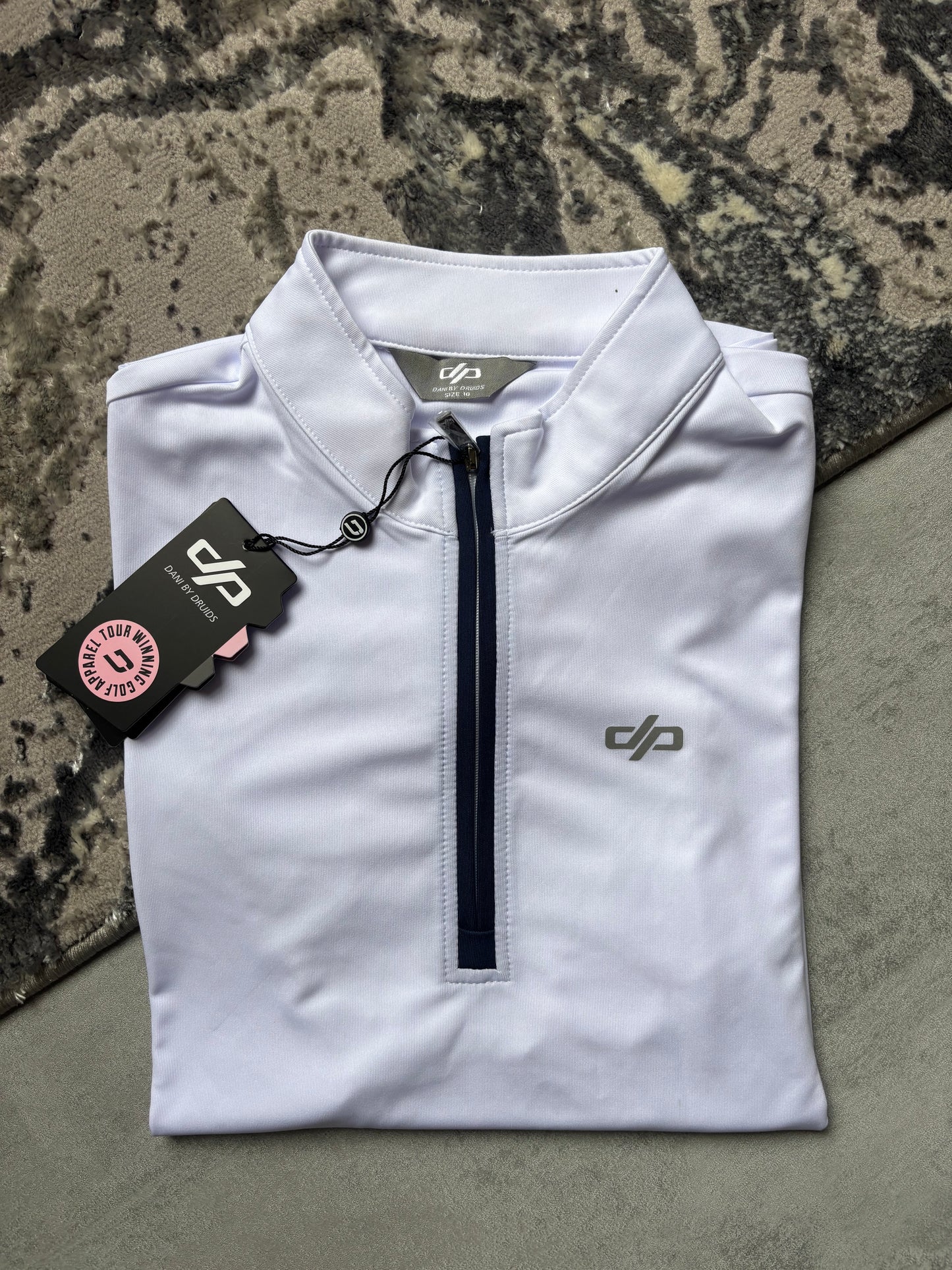 Women’s Druids Golf Quarter Zip Polo - White