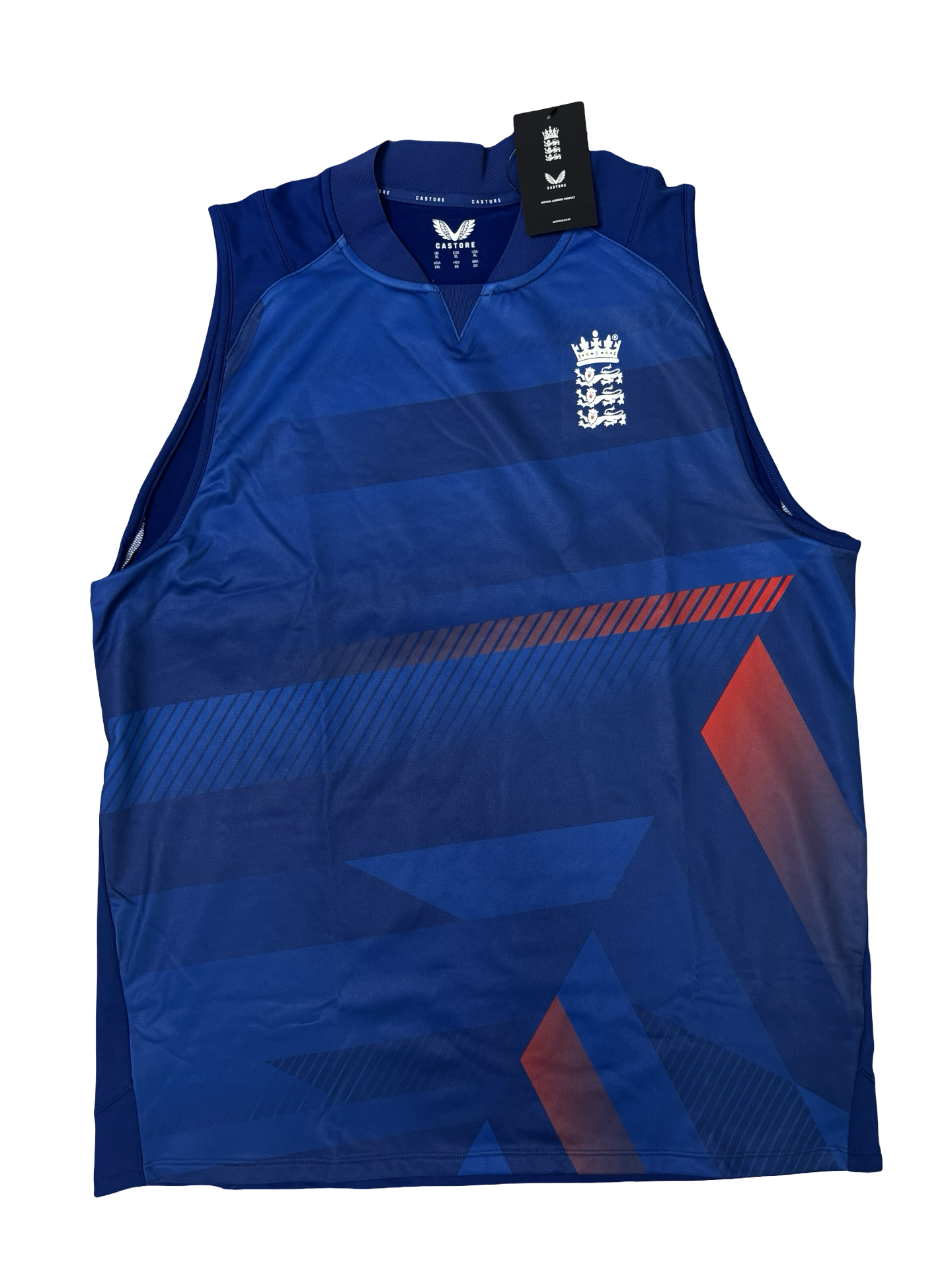 England Cricket x Castore Blue Sleeveless Vest