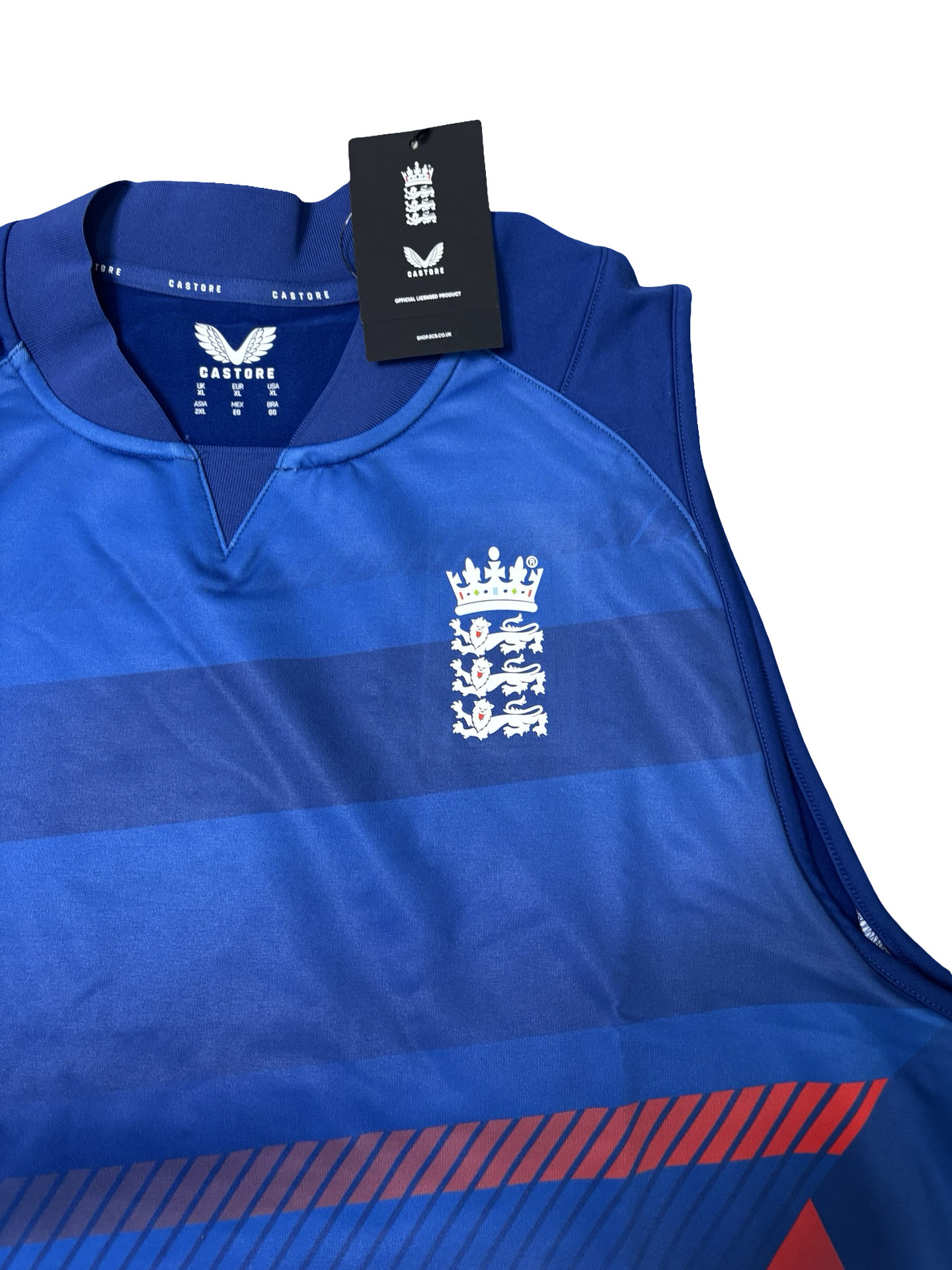 England Cricket x Castore Blue Sleeveless Vest