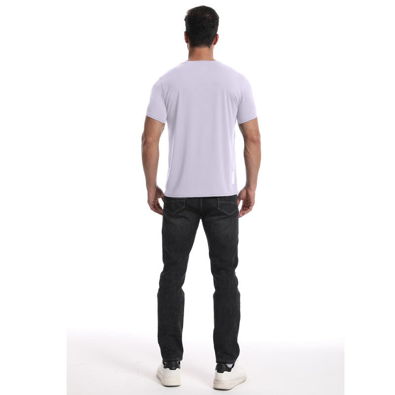 Wulibike Mens Active Wear Crew Neck Dry-Fit Breathable Running T Shirt Moisture Wicking Activewear Shirts 3 or 5 Pack