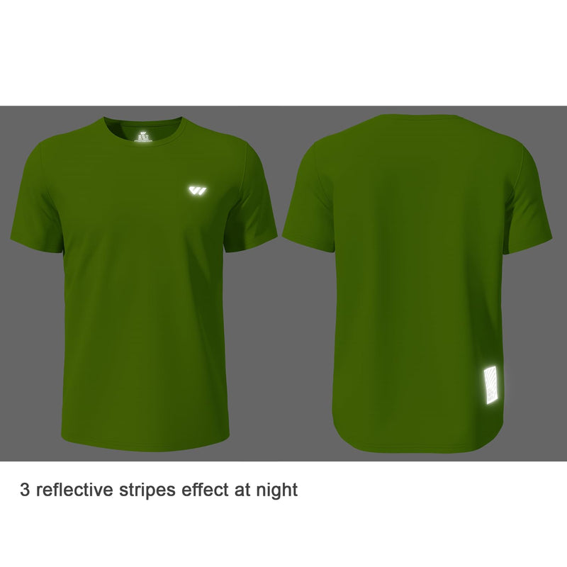 Wulibike Mens Active Wear Crew Neck Dry-Fit Breathable Running T Shirt Moisture Wicking Activewear Shirts 3 or 5 Pack