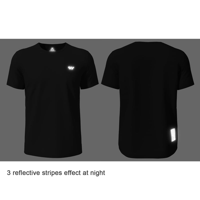 Wulibike Mens Active Wear Crew Neck Dry-Fit Breathable Running T Shirt Moisture Wicking Activewear Shirts 3 or 5 Pack