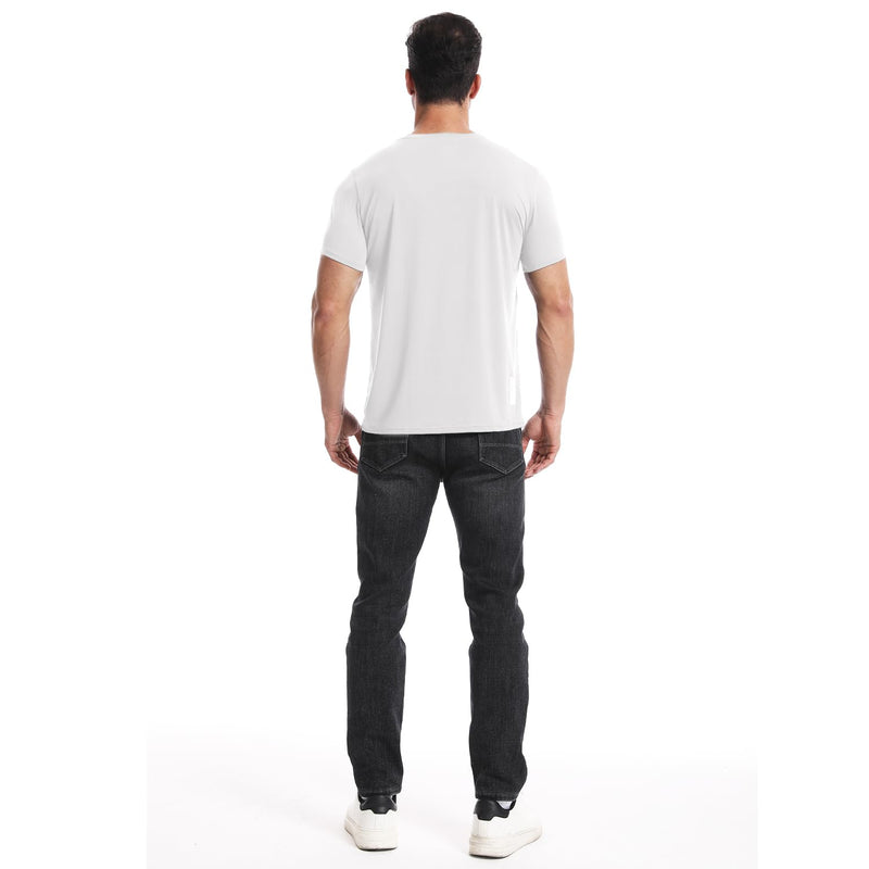 Wulibike Mens Active Wear Crew Neck Dry-Fit Breathable Running T Shirt Moisture Wicking Activewear Shirts 3 or 5 Pack