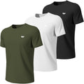 Wulibike Mens Active Wear Crew Neck Dry-Fit Breathable Running T Shirt Moisture Wicking Activewear Shirts 3 or 5 Pack