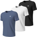 Wulibike Mens Active Wear Crew Neck Dry-Fit Breathable Running T Shirt Moisture Wicking Activewear Shirts 3 or 5 Pack