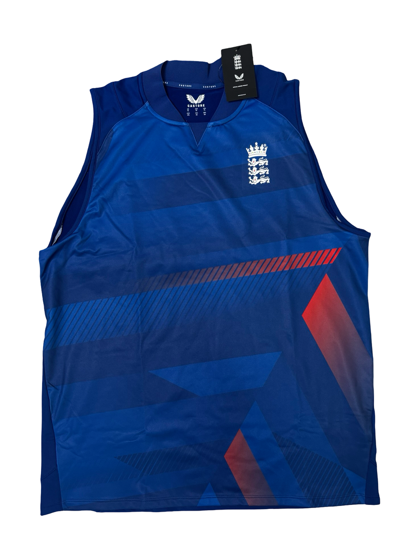 England Cricket x Castore Blue Sleeveless Vest