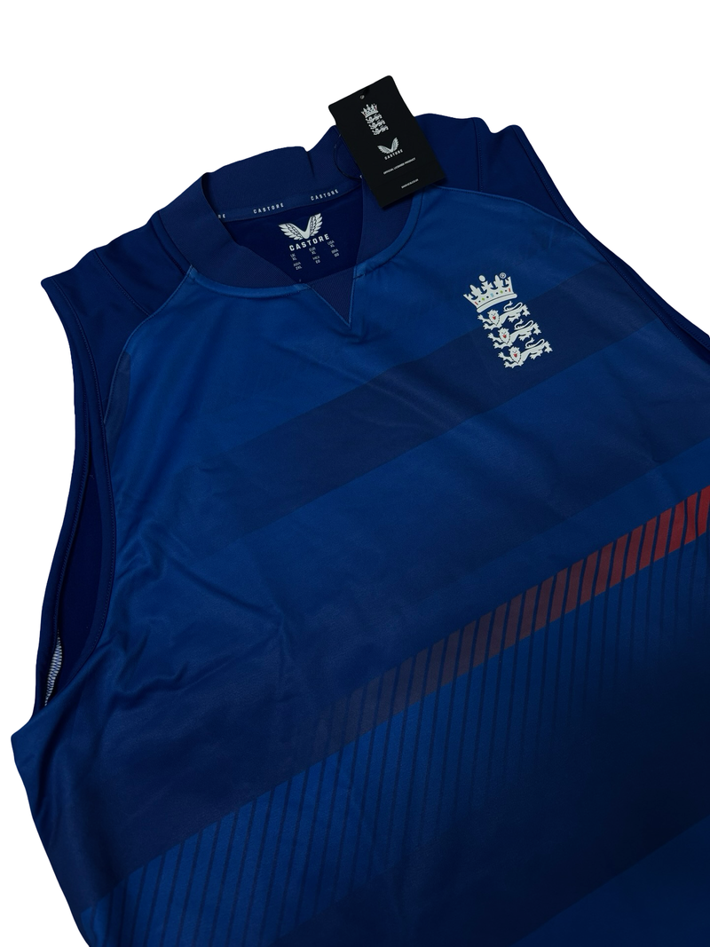 England Cricket x Castore Blue Sleeveless Vest