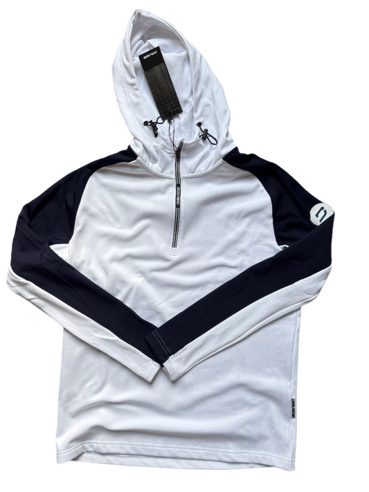 Druids Golf Quarter Zip - White & Navy