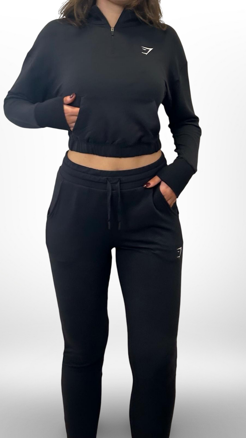Gymshark Women’s Cropped Tracksuit Top - Charcoal