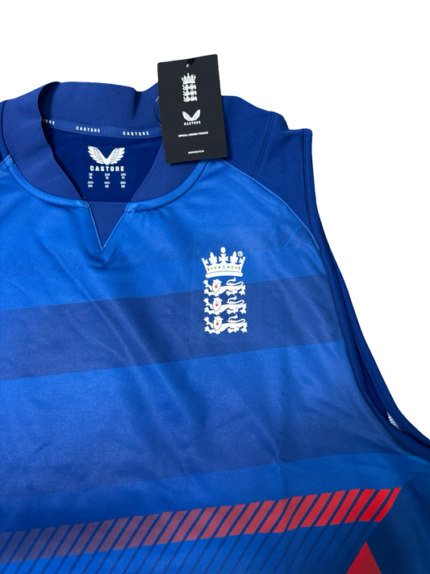 England Cricket x Castore Blue Sleeveless Vest